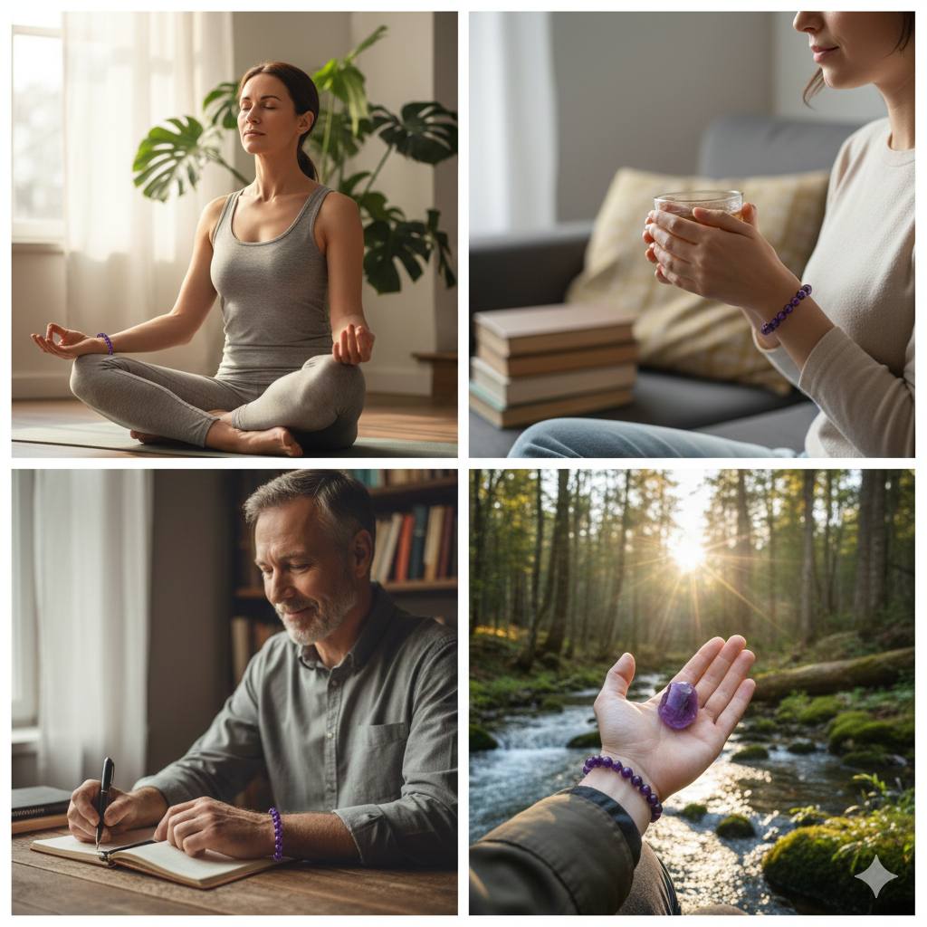 Amethyst Beads Bracelet